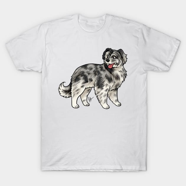 Dog -  Pyrenean Shepherd - Merle T-Shirt by Jen's Dogs Custom Gifts and Designs